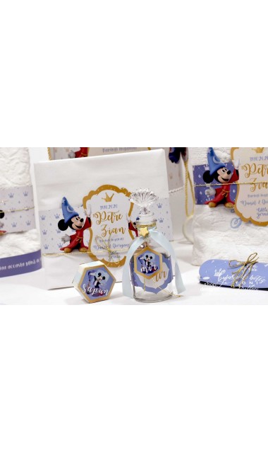 Trusou de botez Mickey Mouse personalizat grafic prin coasere cu imagini Disney Royal The King 20